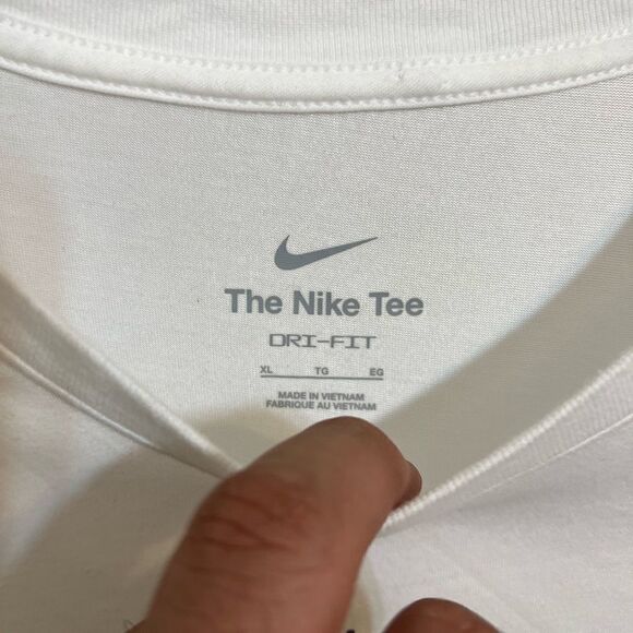 NIKE Dri-FIT "Festival" White/Court Purple Basketball T Shirt - Picture 3 of 4